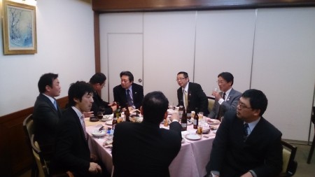 自民党青年議員連盟研修会後の懇親会